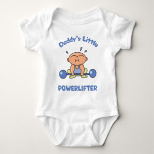 Daddys Little Powerlifter Kids Sport Powerlifting Baby Bodysuit