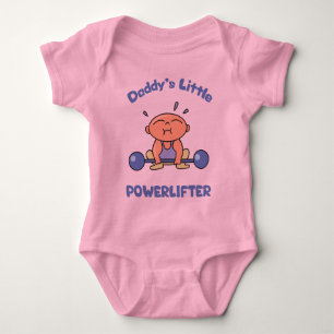 Daddys Little Powerlifter Kids Sport Powerlifting Baby Bodysuit