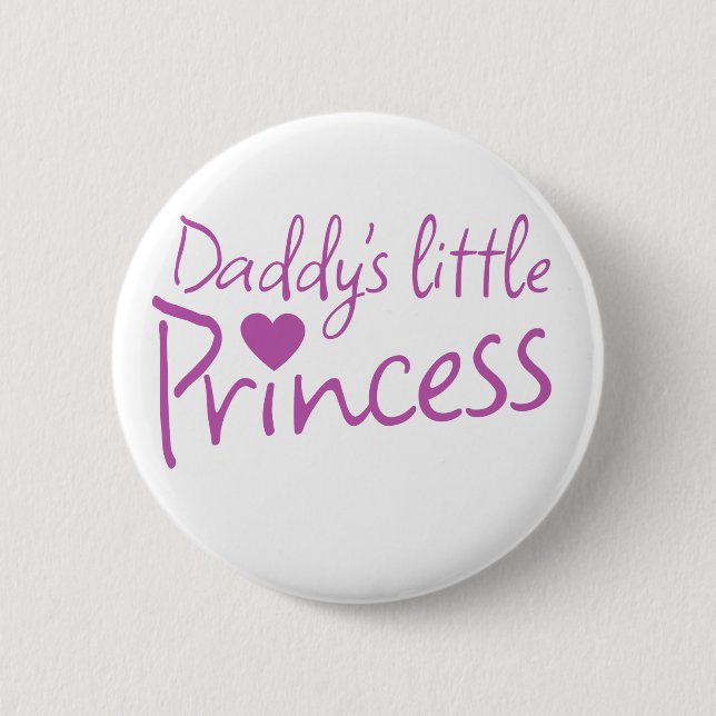 Daddys little princess 2 inch round button (Front)