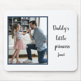Daddy's Little Princess EDITABLE Custom Photo Mouse Pad