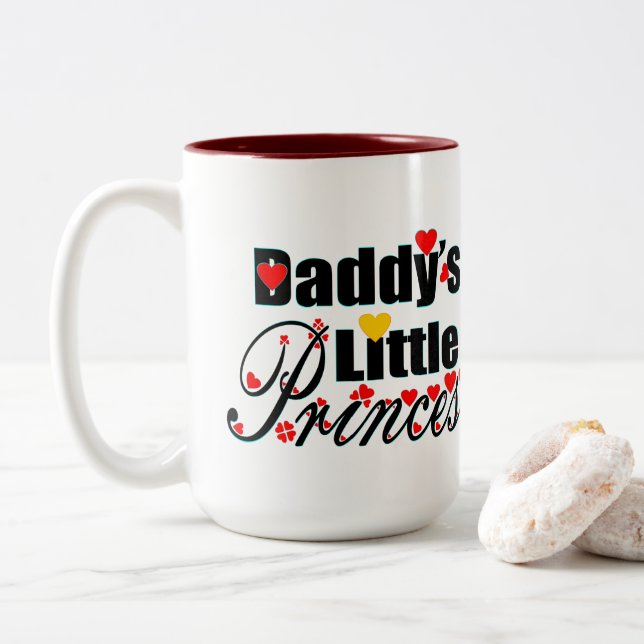 ❤✔Daddy's Little Princess Fabulous Two-Tone Coffee Mug (With Donut)