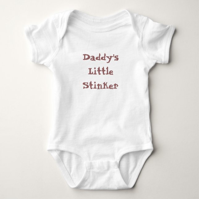 Daddy's Little Stinker Baby Bodysuit (Front)