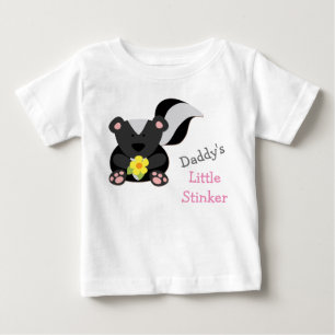 Daddy's Little Stinker Pink Baby T-Shirt