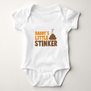 Daddy's little STINKER with cute poo Baby Bodysuit