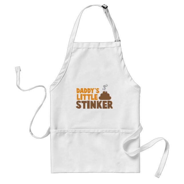 Daddy's little STINKER with cute poo Standard Apron (Front)