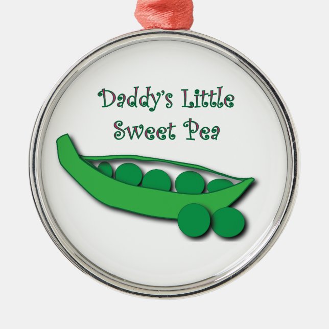Daddy's Little Sweet Pea Ornament (Front)