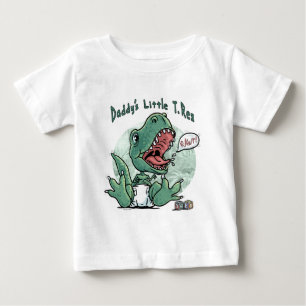 Daddy's Little T. Rex by Mudge Studios Baby T-Shirt