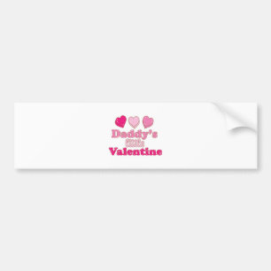 Daddy's Little Valentine design with hearts Bumper Sticker