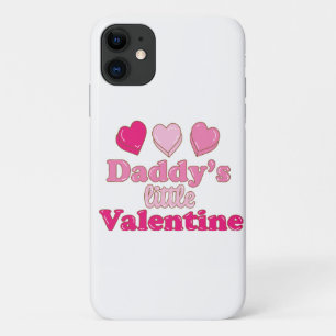 Daddy's Little Valentine design with hearts iPhone 11 Case