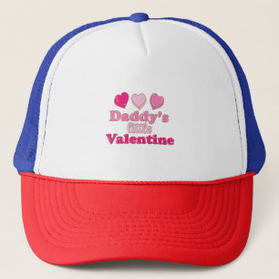 Daddy's Little Valentine design with hearts Trucker Hat