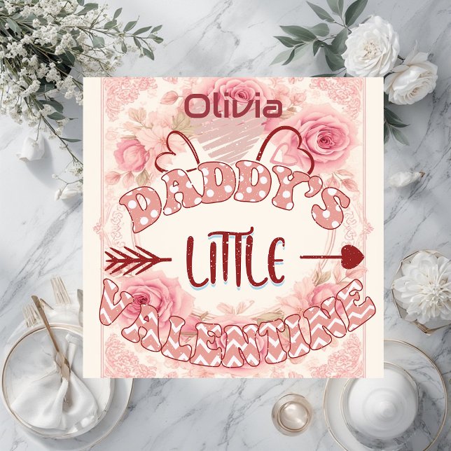 Daddys Little Valentine Soft Blush Pink Rose Ivory Jigsaw Puzzle (Daddys Little Valentine Soft Blush Pink Rose Ivory Jigsaw Puzzle)