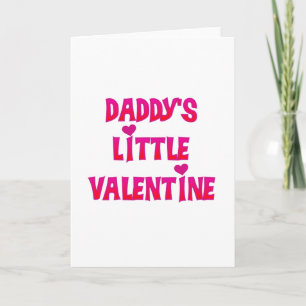 Daddy's Little Valentine Tshirts and Gifts Holiday Card