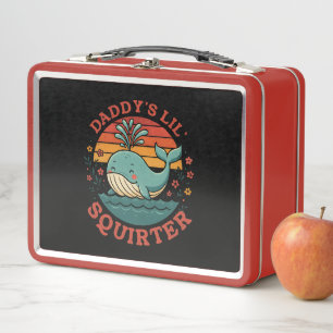 Daddys Little Whale Metal Lunch Box