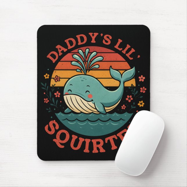 Daddys Little Whale Mouse Pad (With Mouse)