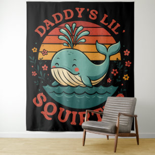 Daddys Little Whale Tapestry