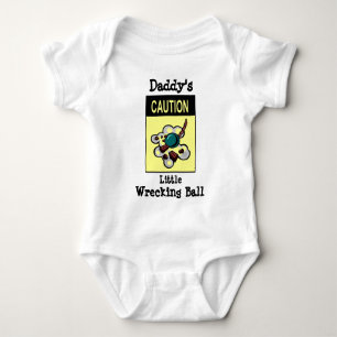 Daddy's Little Wrecking Ball Baby Bodysuit