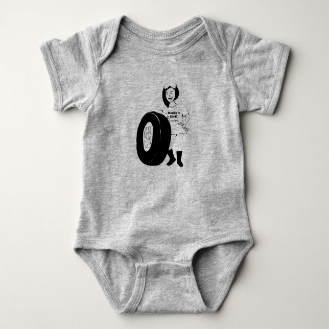 Daddy's Mechanic Baby Bodysuit (Front)