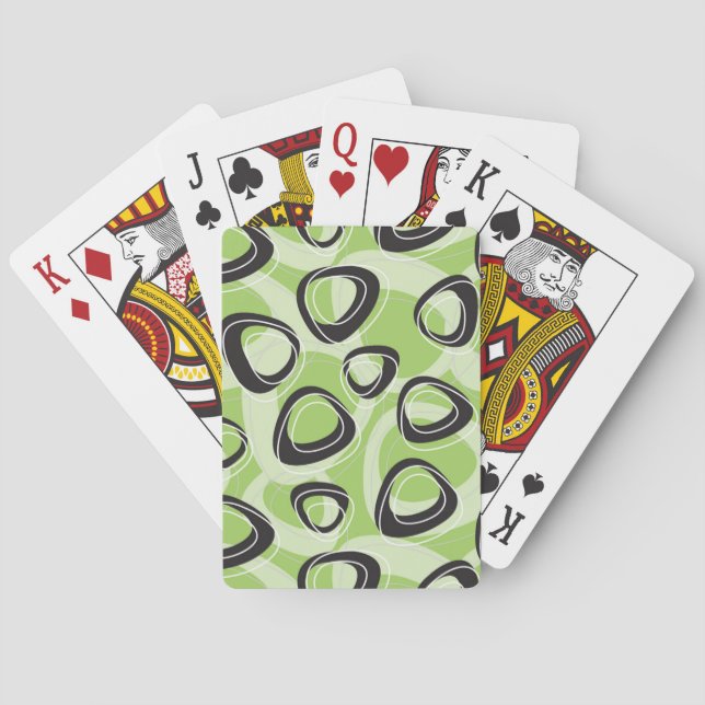 Daddys Pics Playing Cards in Green (Back)