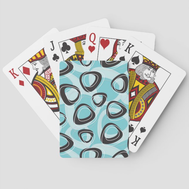 Daddys Pics Playing Cards in Turquoise (Back)
