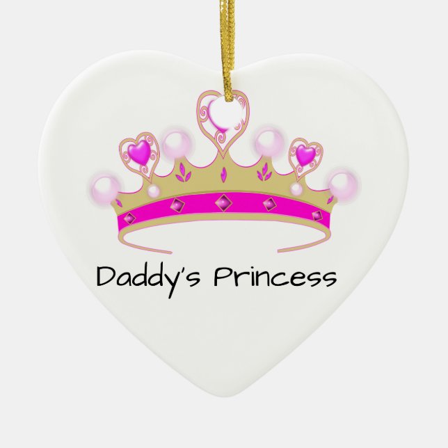 Daddy's princess ceramic ornament (Front)