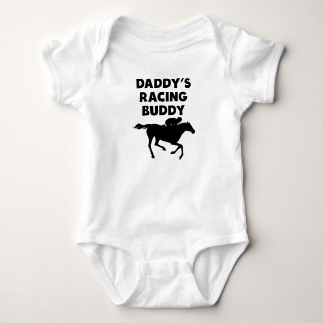 Daddy's Racing Buddy Baby Bodysuit (Front)