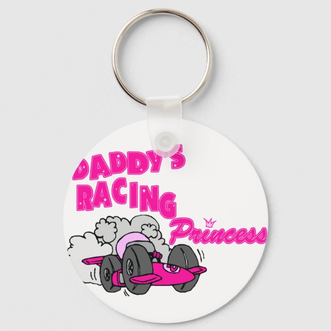 Daddy's Racing Princess Keychain (Front)