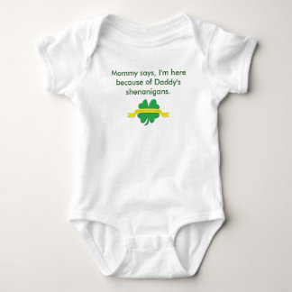 Daddy's shenanigans/Lucky to be Irish Baby Bodysuit