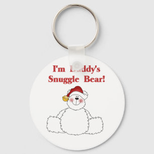 Daddy's Snuggle Bear Tshirts and Gifts Keychain