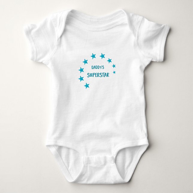 Daddy's Superstar Baby Bodysuit (Front)