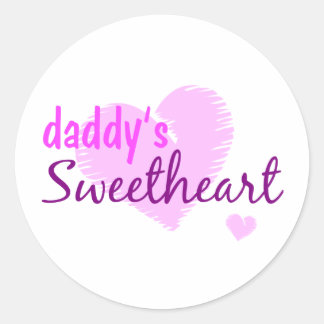 Daddy's Sweetheart Classic Round Sticker