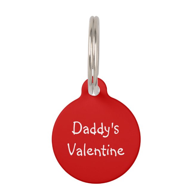 Daddy's Valentine Pet Tag (Front)