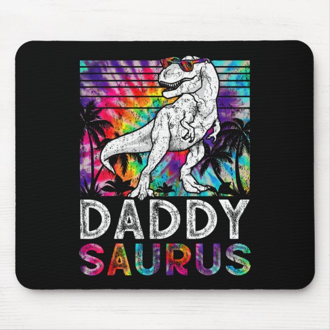 Daddysaurus Dinosaur Daddy Saurus Family Matching  Mouse Pad (Front)