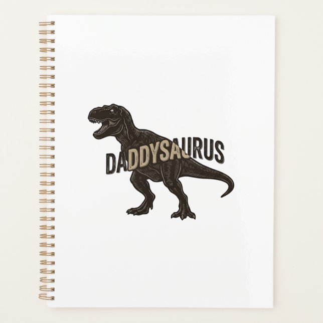 Daddysaurus Dinosaur Vintage Engraving Shirt Desig (Devant)