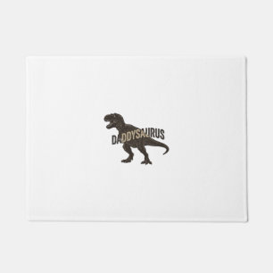 Daddysaurus Dinosaur Vintage Engraving Shirt Desig Doormat