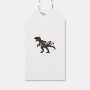 Daddysaurus Dinosaur Vintage Engraving Shirt Desig Gift Tags