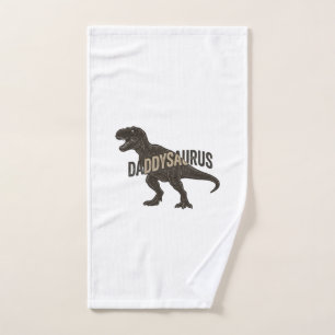 Daddysaurus Dinosaur Vintage Engraving Shirt Desig Hand Towel
