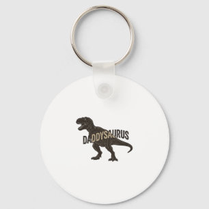 Daddysaurus Dinosaur Vintage Engraving Shirt Desig Keychain