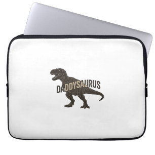 Daddysaurus Dinosaur Vintage Engraving Shirt Desig Laptop Sleeve
