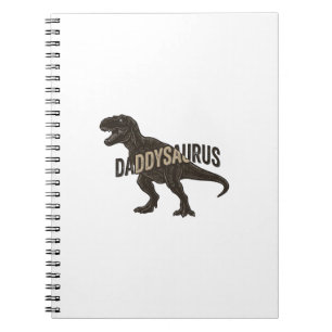 Daddysaurus Dinosaur Vintage Engraving Shirt Desig Notebook
