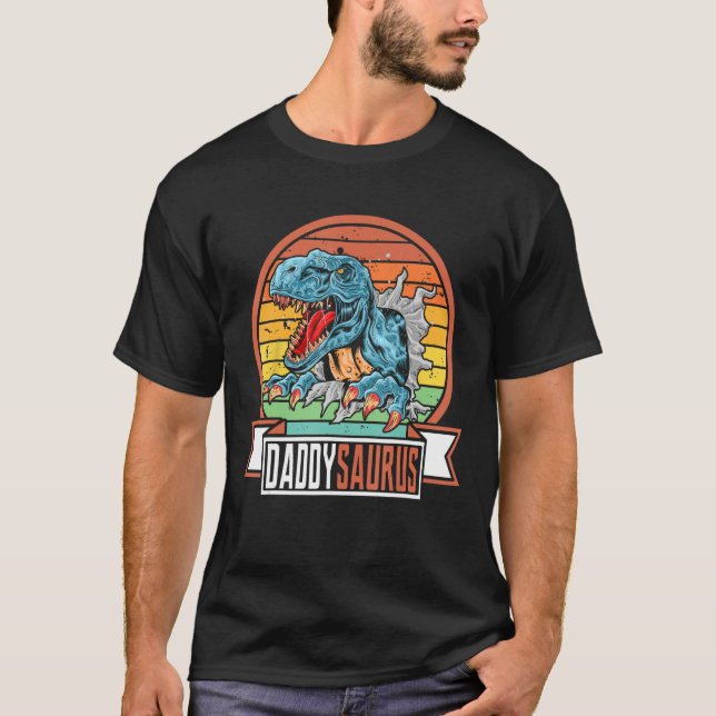Daddysaurus Fathers Day For Dad T-Shirt (Front)