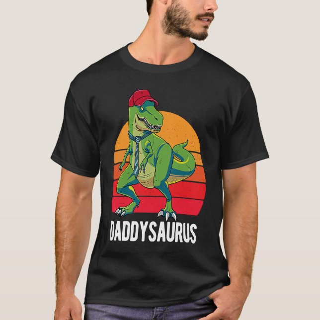 Daddysaurus Father's Day Rex Daddy Saurus Men T-Shirt (Front)