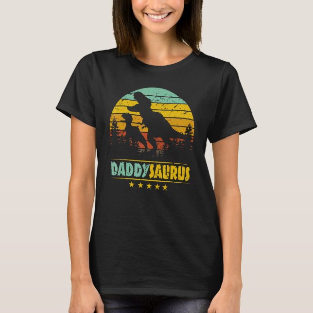 Daddysaurus Rex Dinosaur Dad Daddy Saurus Family M T-Shirt (Front)