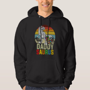 Daddysaurus Rex Dinosaur Daddy Saurus Autism Aware Hoodie