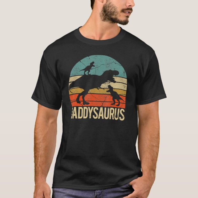 Daddysaurus Rex Dinosaur Daddy Saurus T-Shirt (Front)