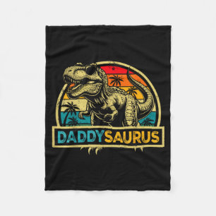 Daddysaurus T Rex Dinosaur Daddy Saurus Family Mat Fleece Blanket