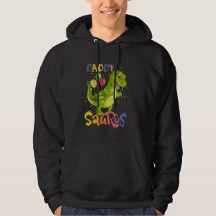 Daddysaurus T Rex Dinosaur Daddy Saurus Family Mat Hoodie