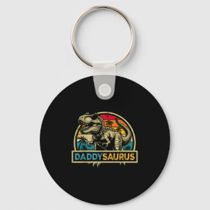 Daddysaurus T Rex Dinosaur Daddy Saurus Family Mat Keychain