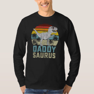 Daddysaurus T Rex Dinosaur Daddy Saurus Family T-Shirt