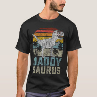 Daddysaurus T Rex Dinosaur Daddy Saurus Family T-Shirt