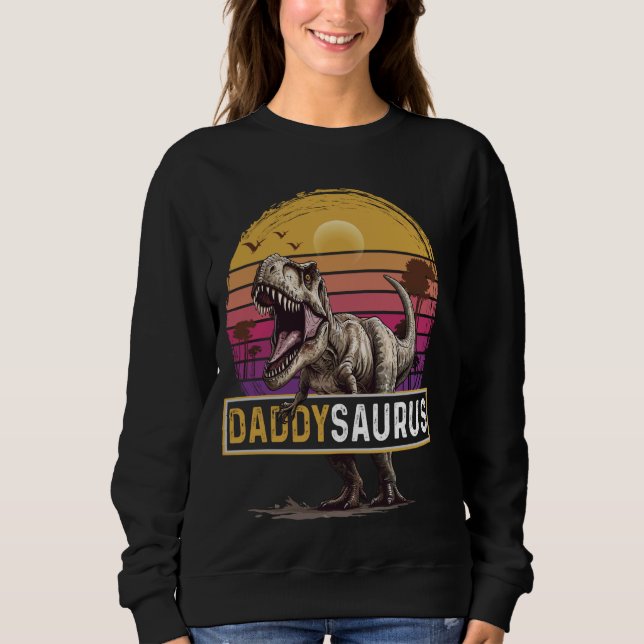 Daddysaurus T Rex Tee Dinosaur Dad Saurus Family M (Front)